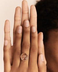 Alba ring in yellow gold - Rock crystal