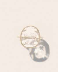 Alba ring in yellow gold - Rock crystal