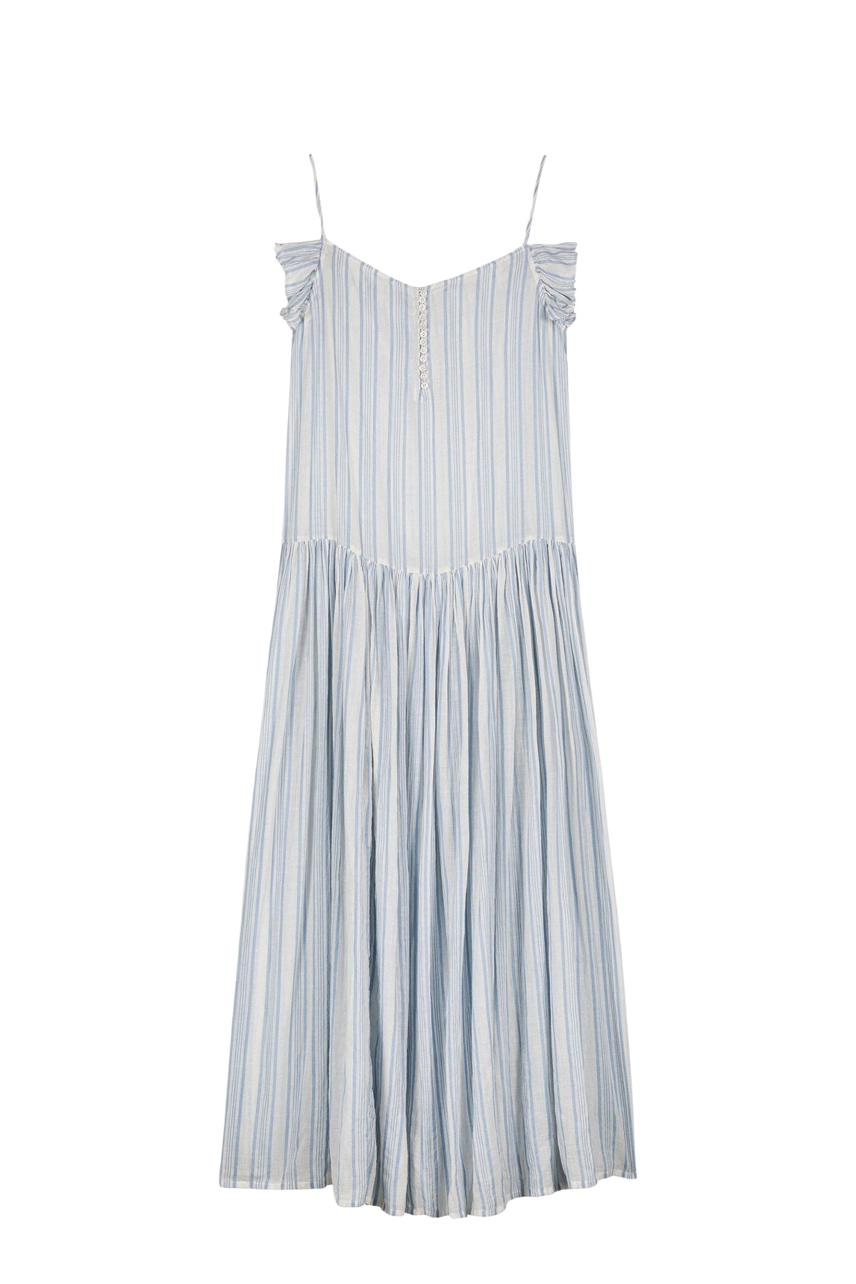 Robe Albertine rayée coupe longue - Blue