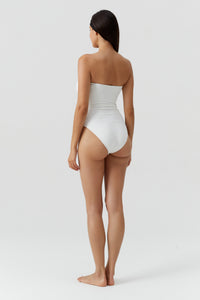 Alicante bandeau one-piece swimsuit - Mazy White