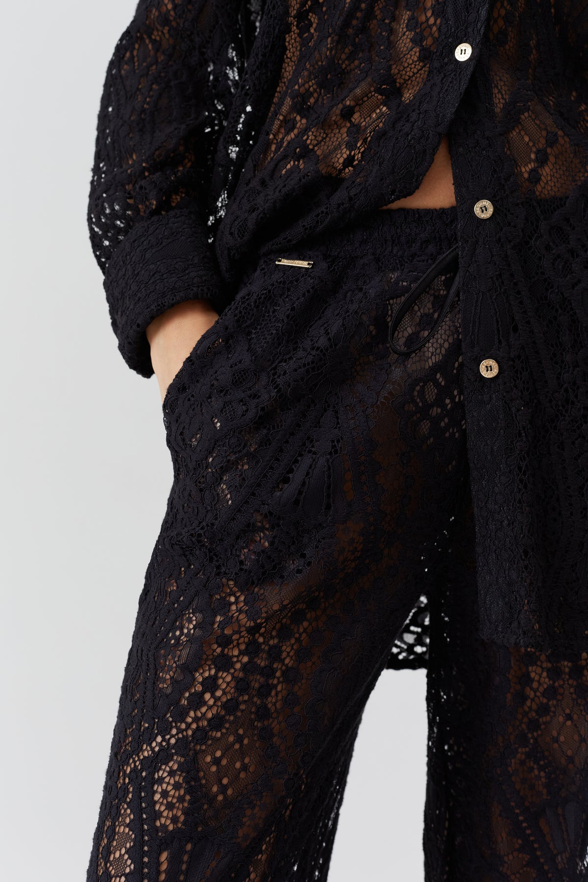 Chemise Aliyah à boutons - Black