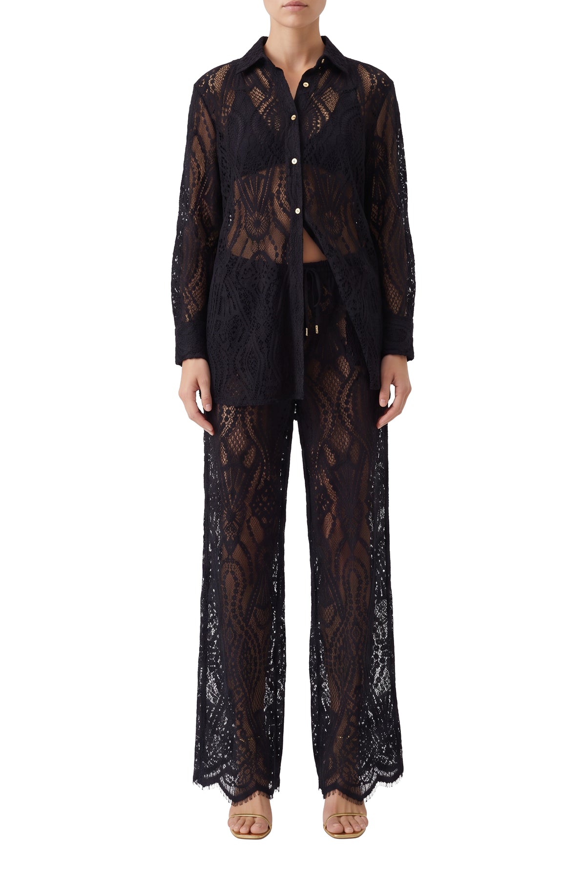 Chemise Aliyah à boutons - Black