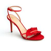 18qty NEW / Sandales Almudena 90 en cuir suédé - Red