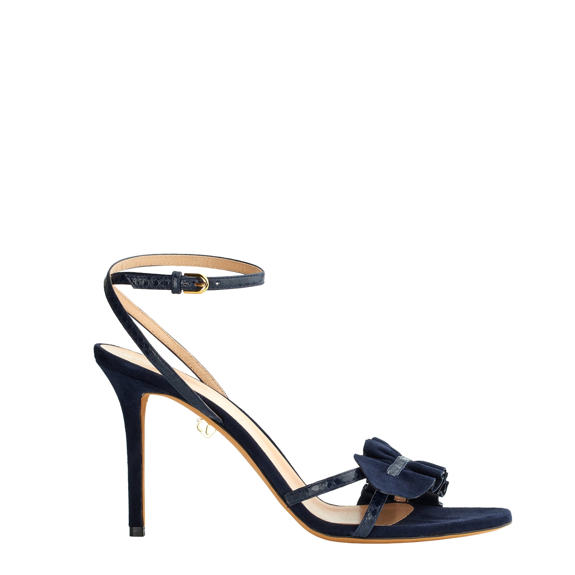 1qty NEW / Sandales Almudena 90 en cuir suédé - Blue