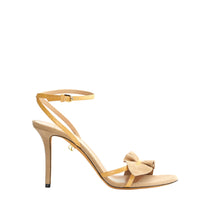 12qty NEW / Sandales Almudena 90 en cuir suédé - Beige