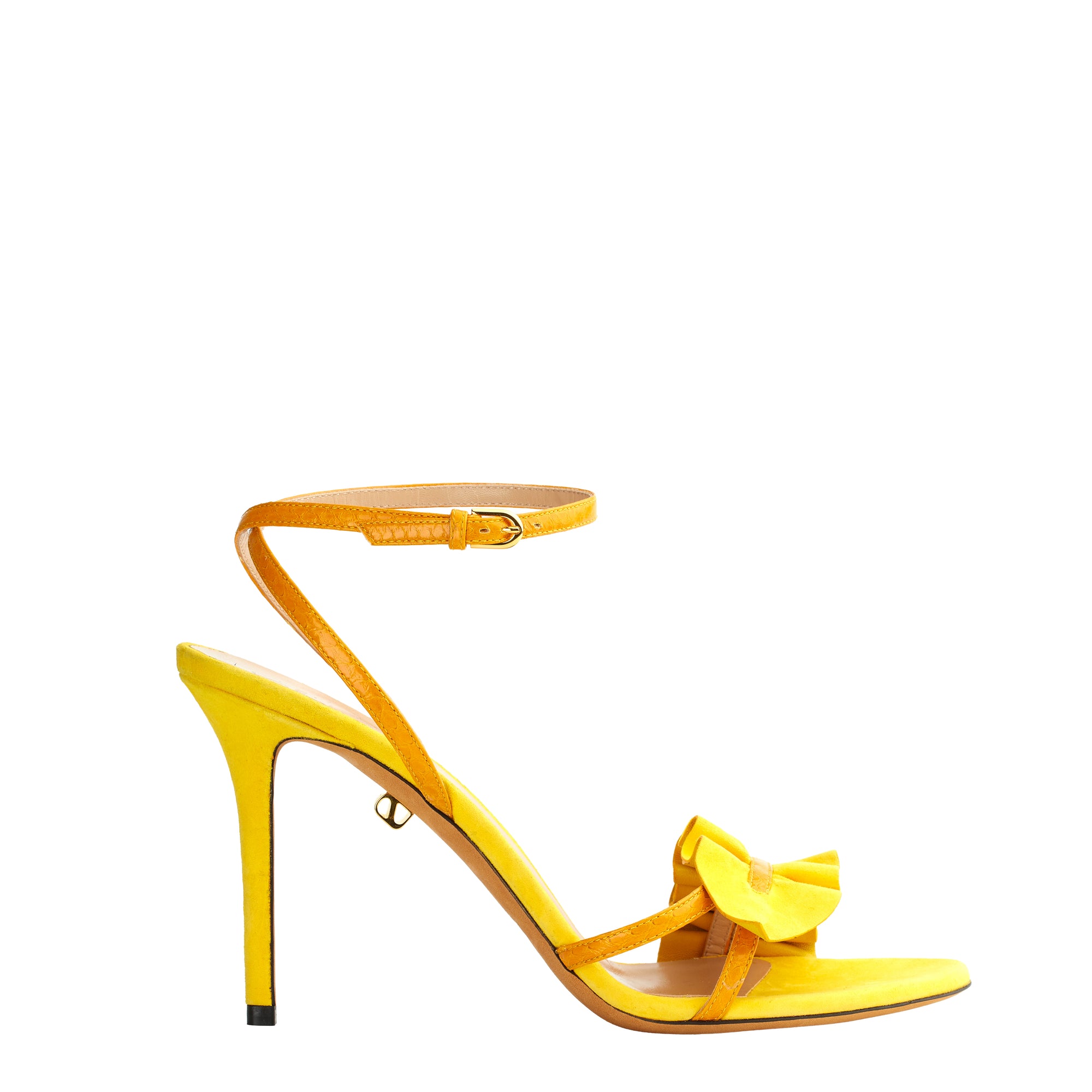 5qty DÉJÀ VU 250€ / Sandales Almudena 90 en cuir suédé - Yellow