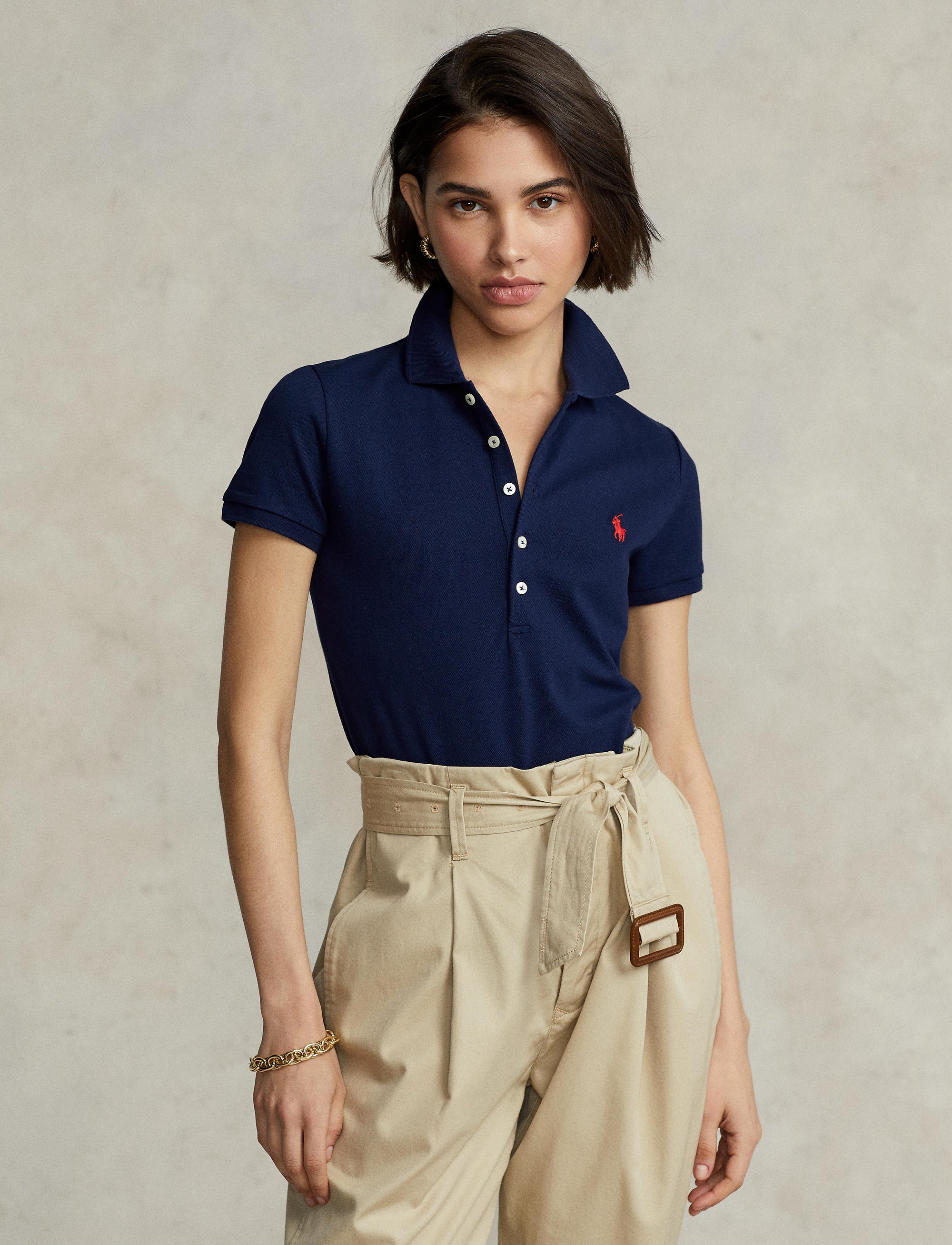 Polo Julie en coton stretch - Newport Navy