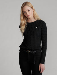 Cotton cable jumper - Polo Black
