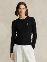 Fitted cable jumper - Polo Black & White Pp