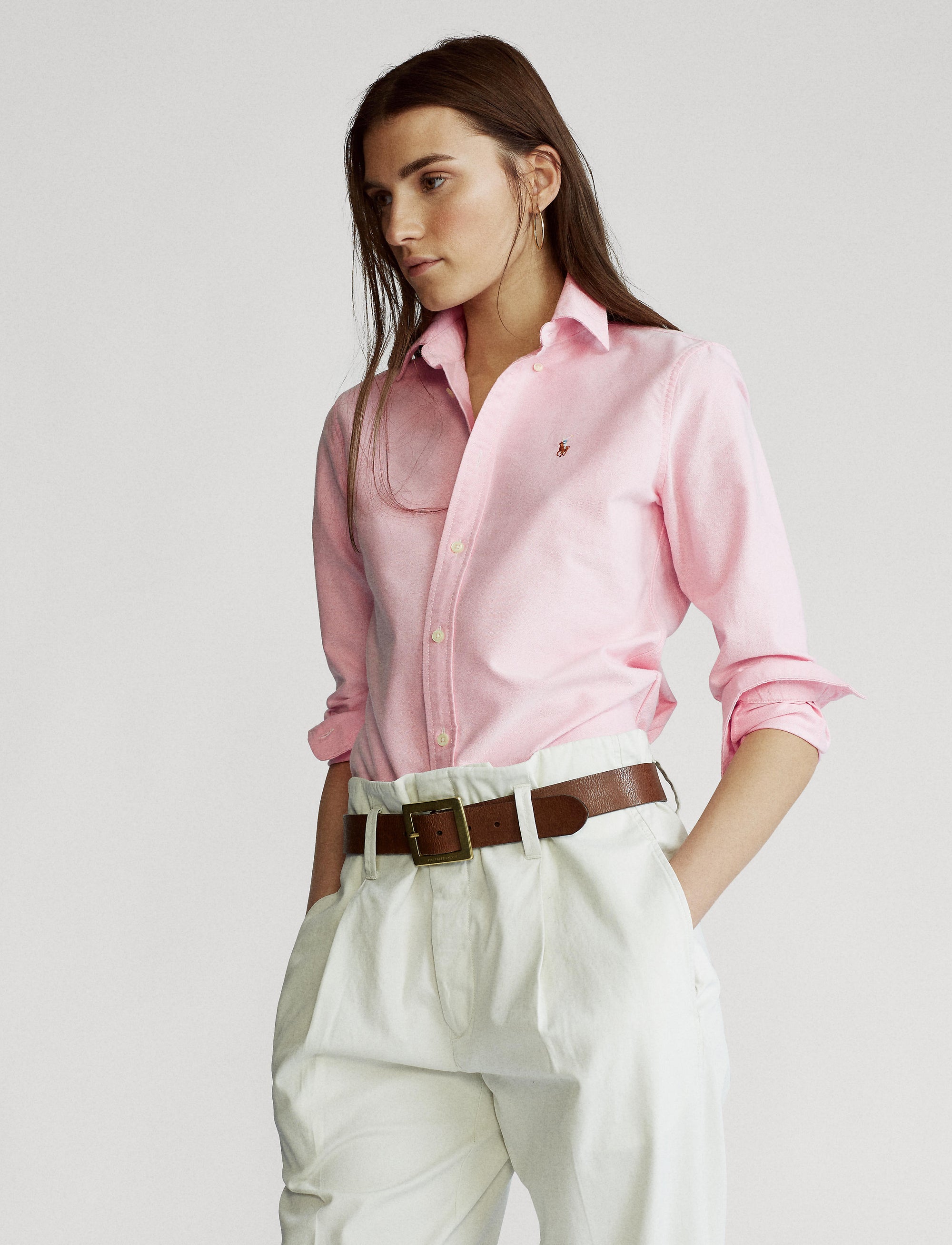 Chemise Slim Fit coton oxford - New Rose