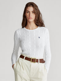 Pull Julianna en coton torsadé - White