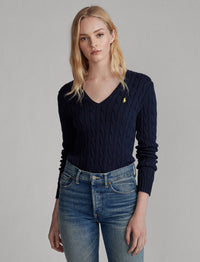 Pull Kimberly en coton torsadé - Hunter Navy