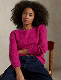 Pull iconique torsadé en cachemire - Pink Sky