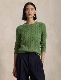 Pull Julianna en cachemire torsadé - Smoke Green Heather