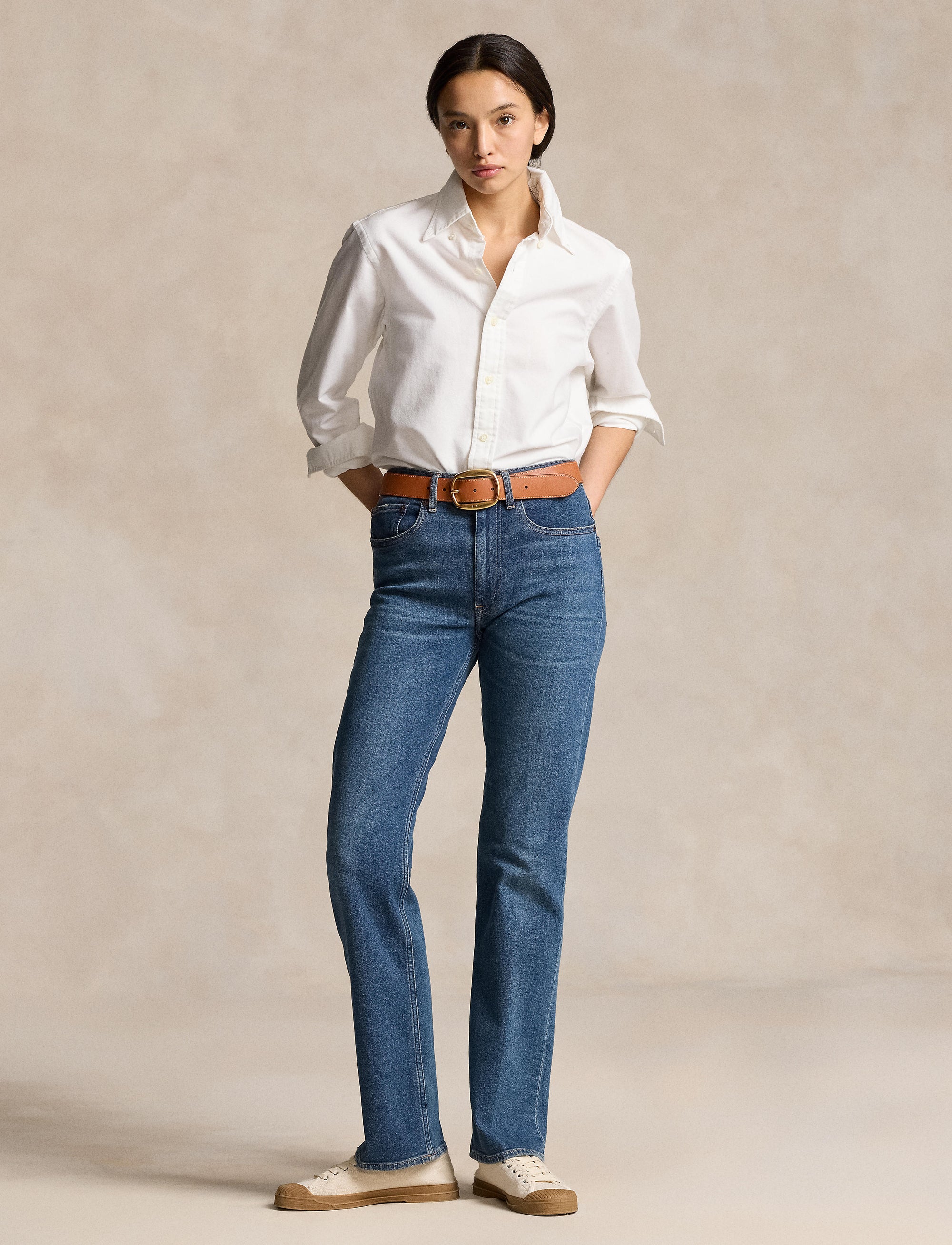 Jean à coupe droite et taille haute - Telesto Wash