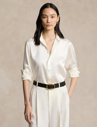 Chemise Slim Fit en soie - Trophy Cream
