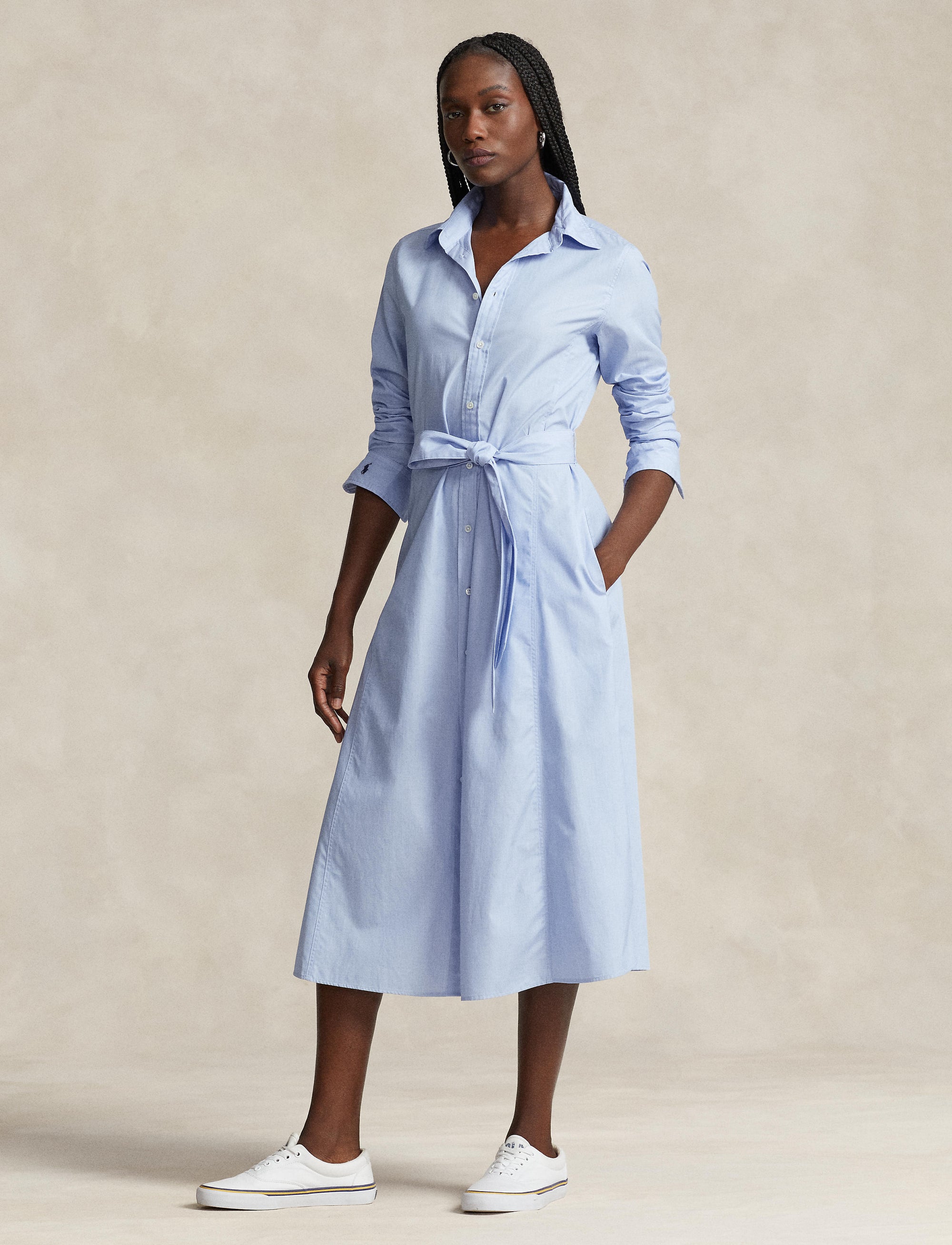 Poplin shirt dress - Classic Medium Blue