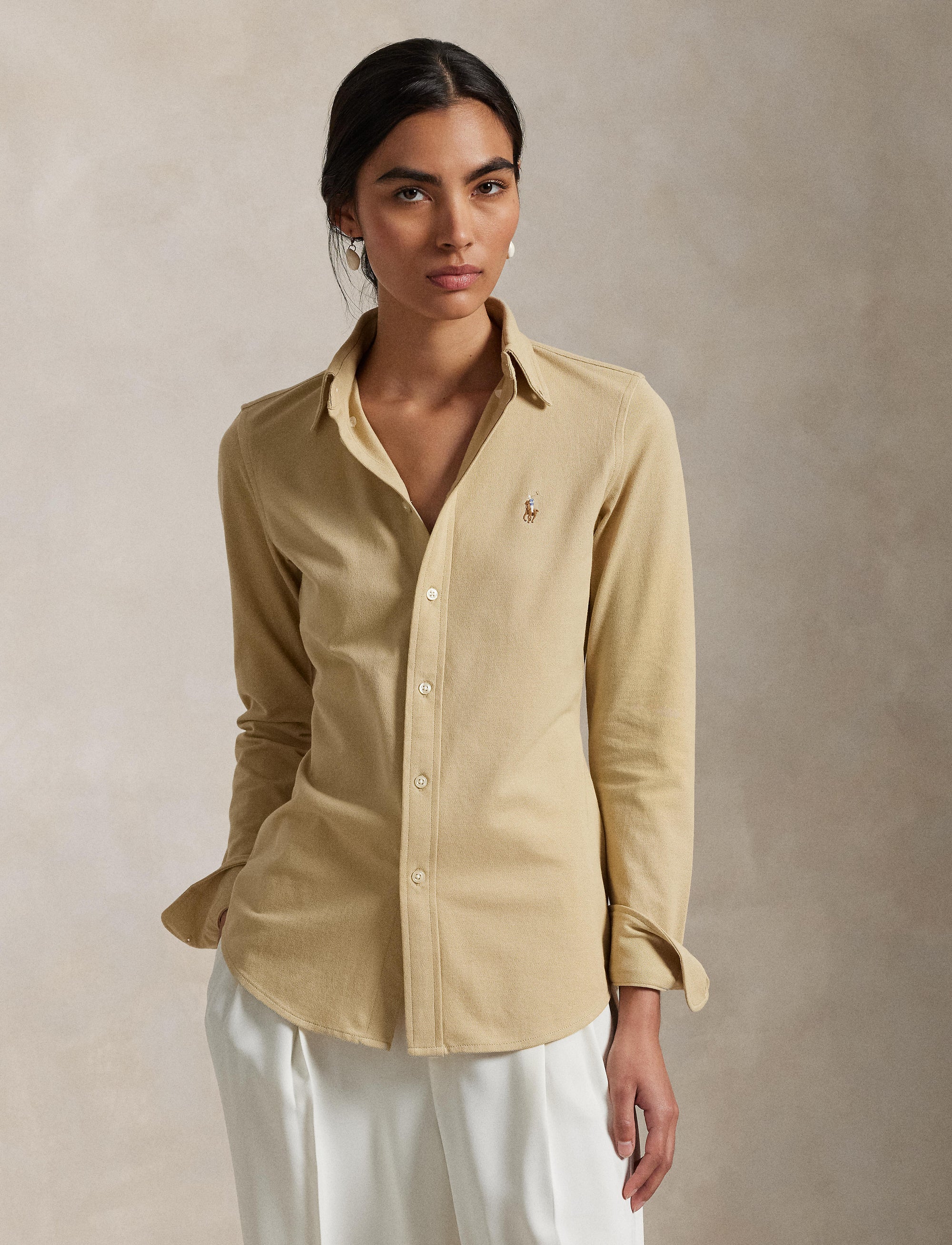 Chemise Oxford cintrée en coton - Polo Tan