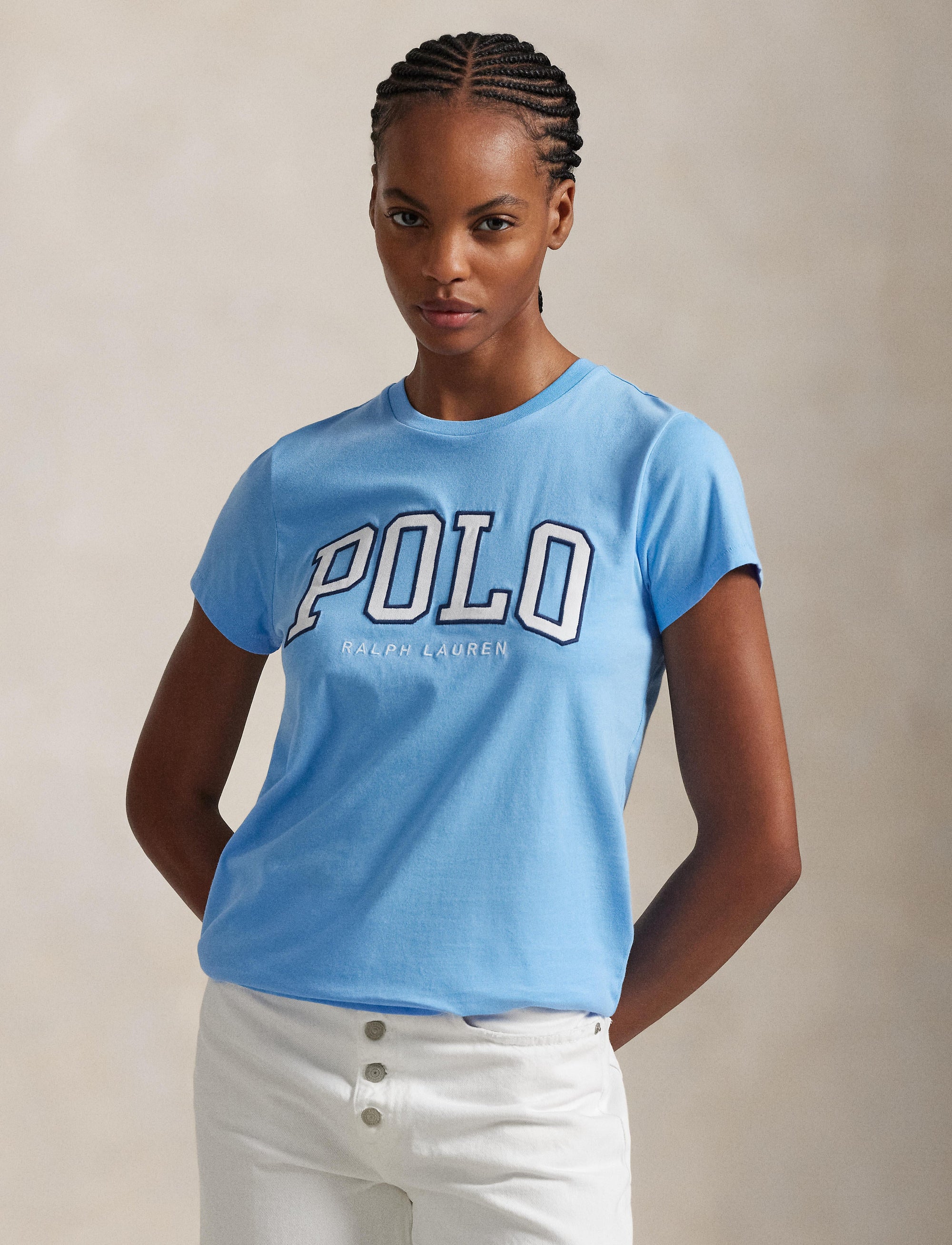 T-shirt logo en coton - Suffield Blue