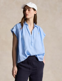 Chemise en lin à enfiler - Austin Blue