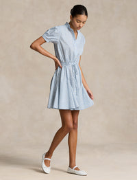 Robe fleurie cordon de serrage en coton - Mini Tulip Floral