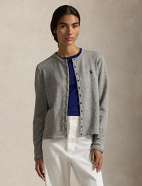 Cardigan en coton bouclé - Dark Vintage Heather