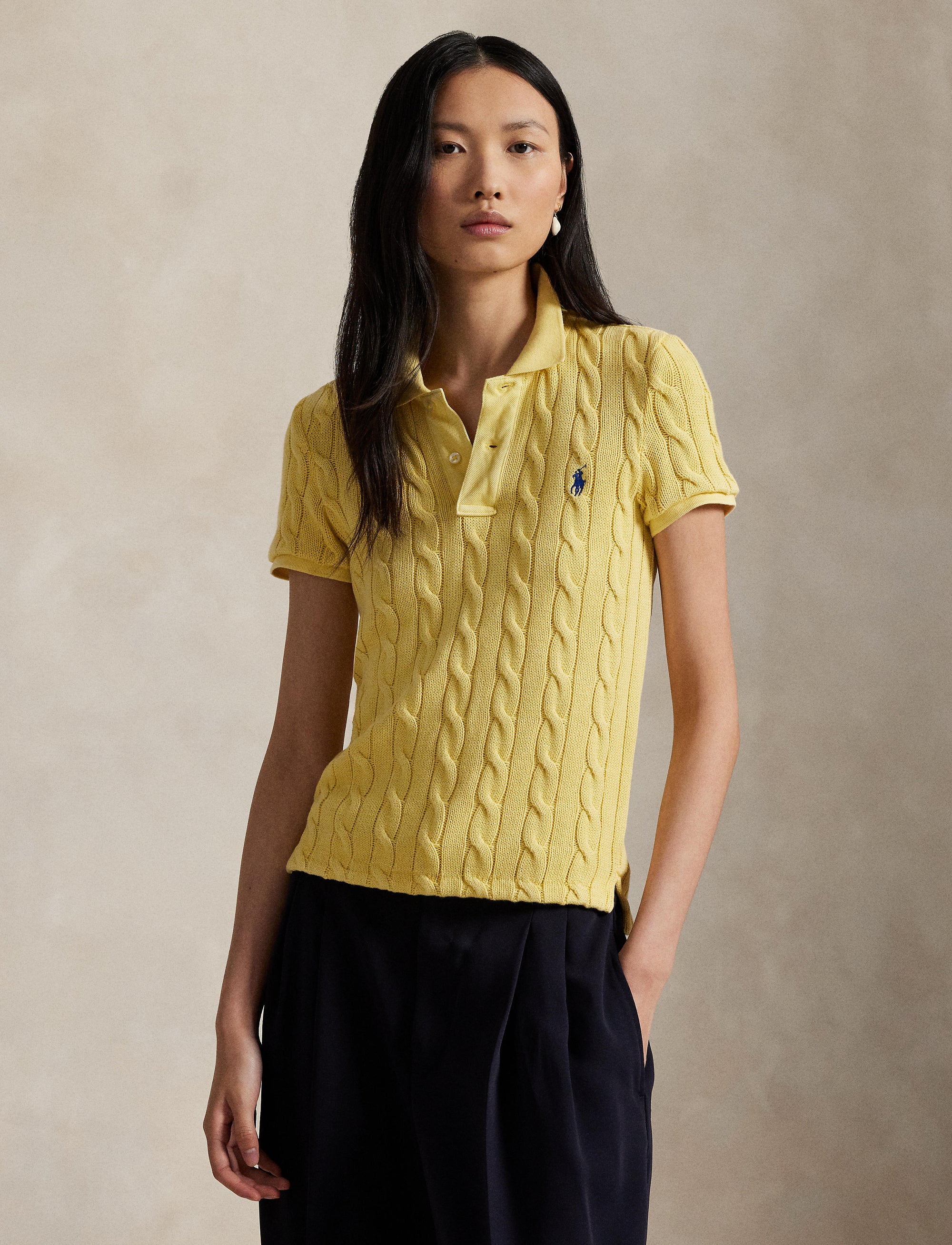 Twisted polo shirt - Fall Yellow