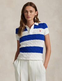 Polo cintré torsadé - White & Cruise Royal