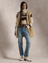 Reversible wool waistcoat - Vintage Saddle-Cream