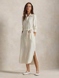 Robe-chemise en satin - Mascarpone Cream