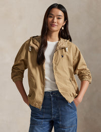 Twill hooded jacket - Cafe Tan
