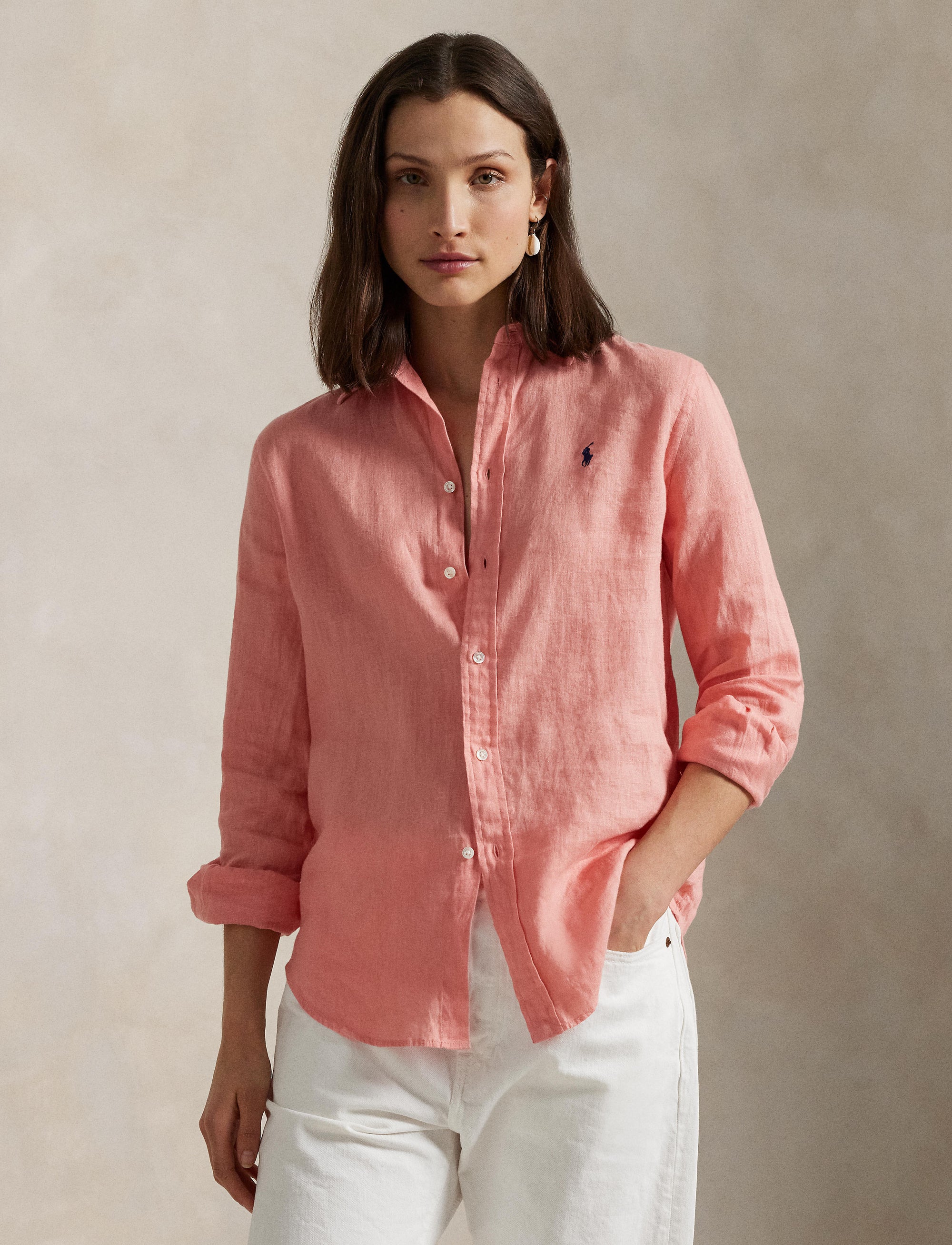 Chemise classique en lin - Adirondack Rose