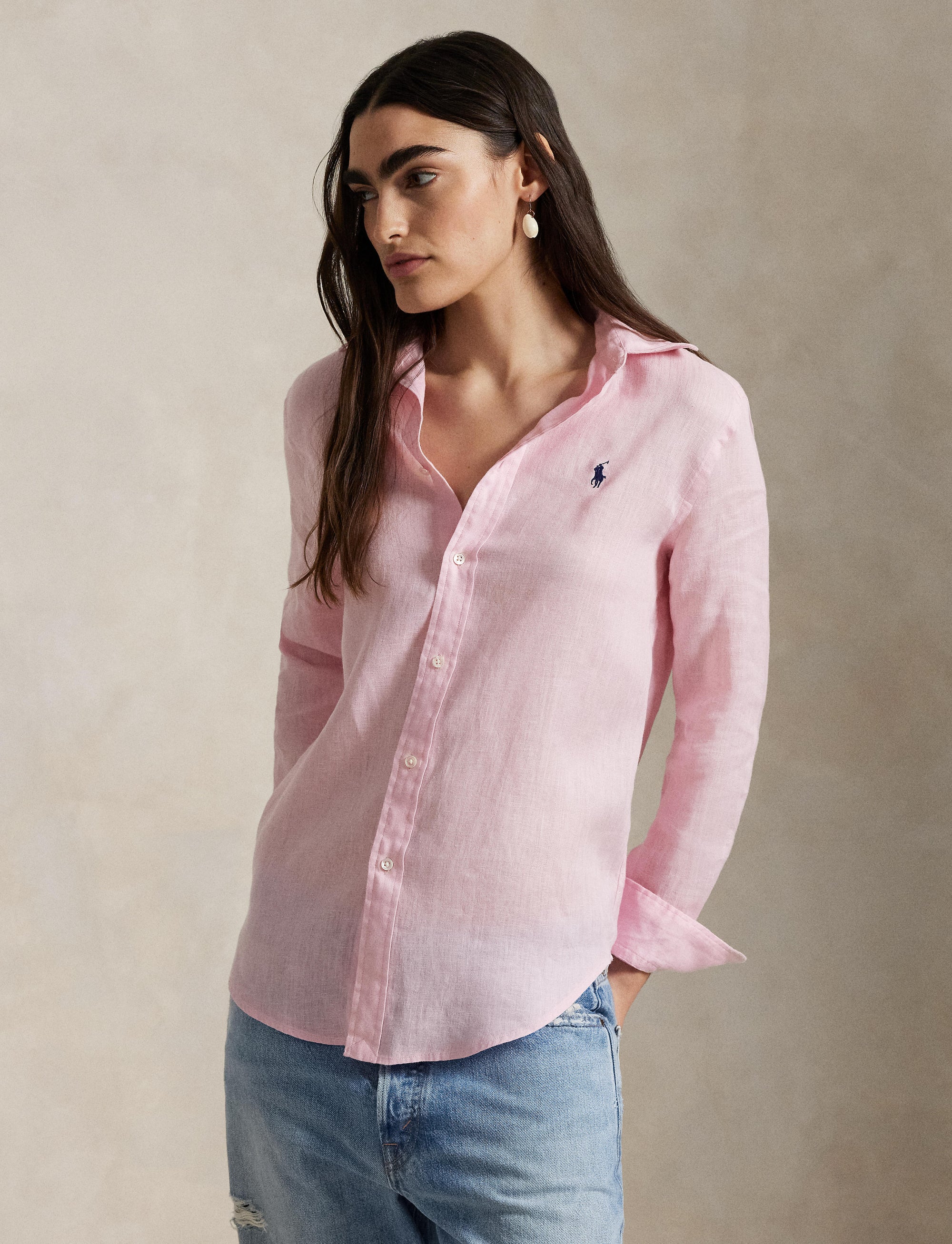 Chemise classique en lin - Bath Pink