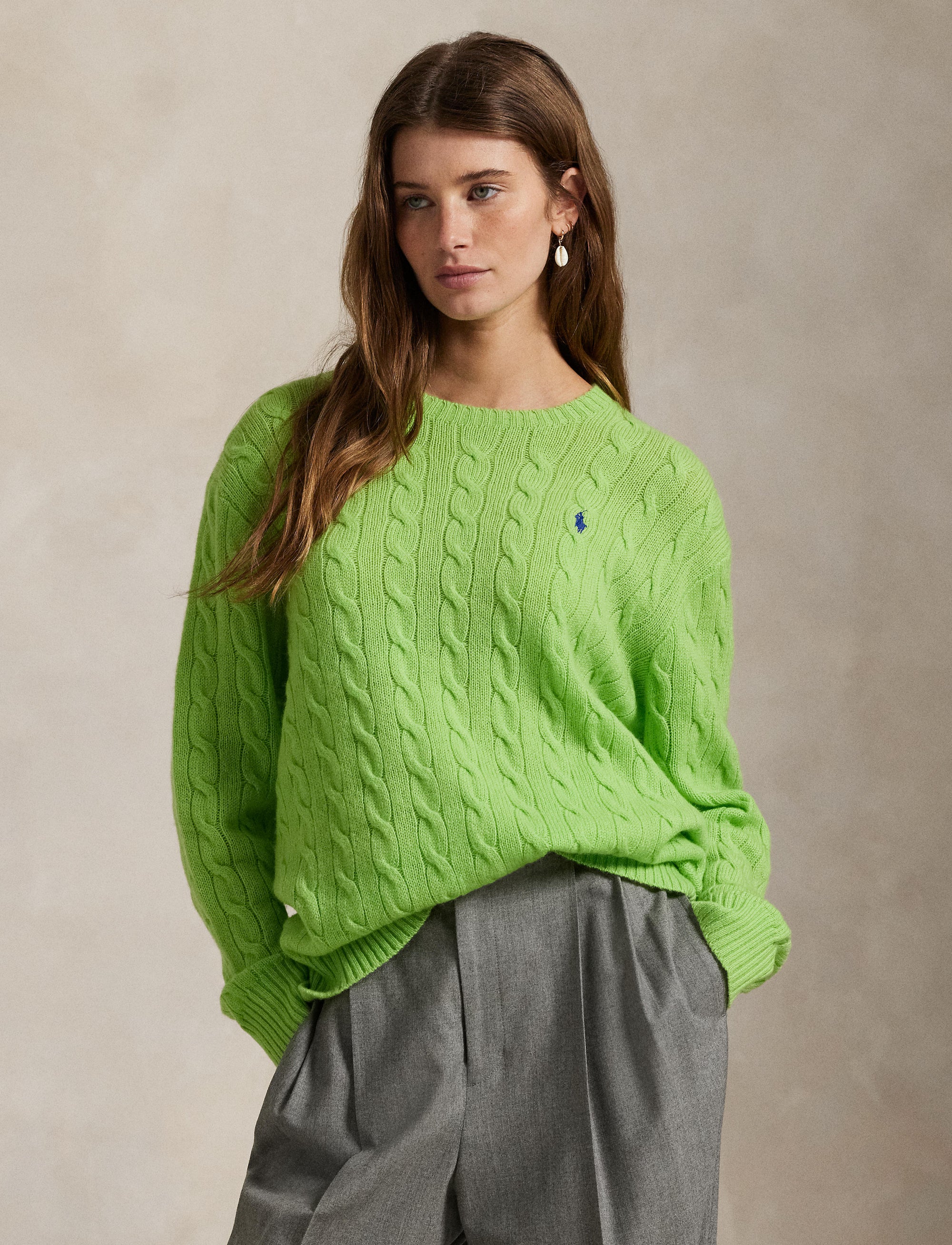 Pull ultra-léger en laine et cachemire mélangé - Apple Green