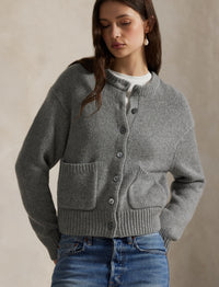 Cardigan à boutons en cachemire - Gris