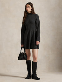 Robe-pull à col roulé en cachemire - Stadium Grey Heather