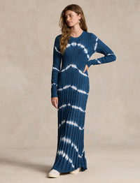 Tie-dye cotton jumper dress - Indigo Tie Dye