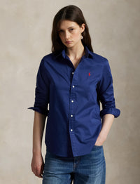 Chemise Classic Fit en sergé de coton  - Classic Navy