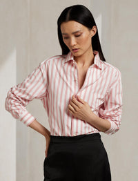 11 STOCK CRYSTAL ROSE/WHITE BUTTON FRONT SHIRT