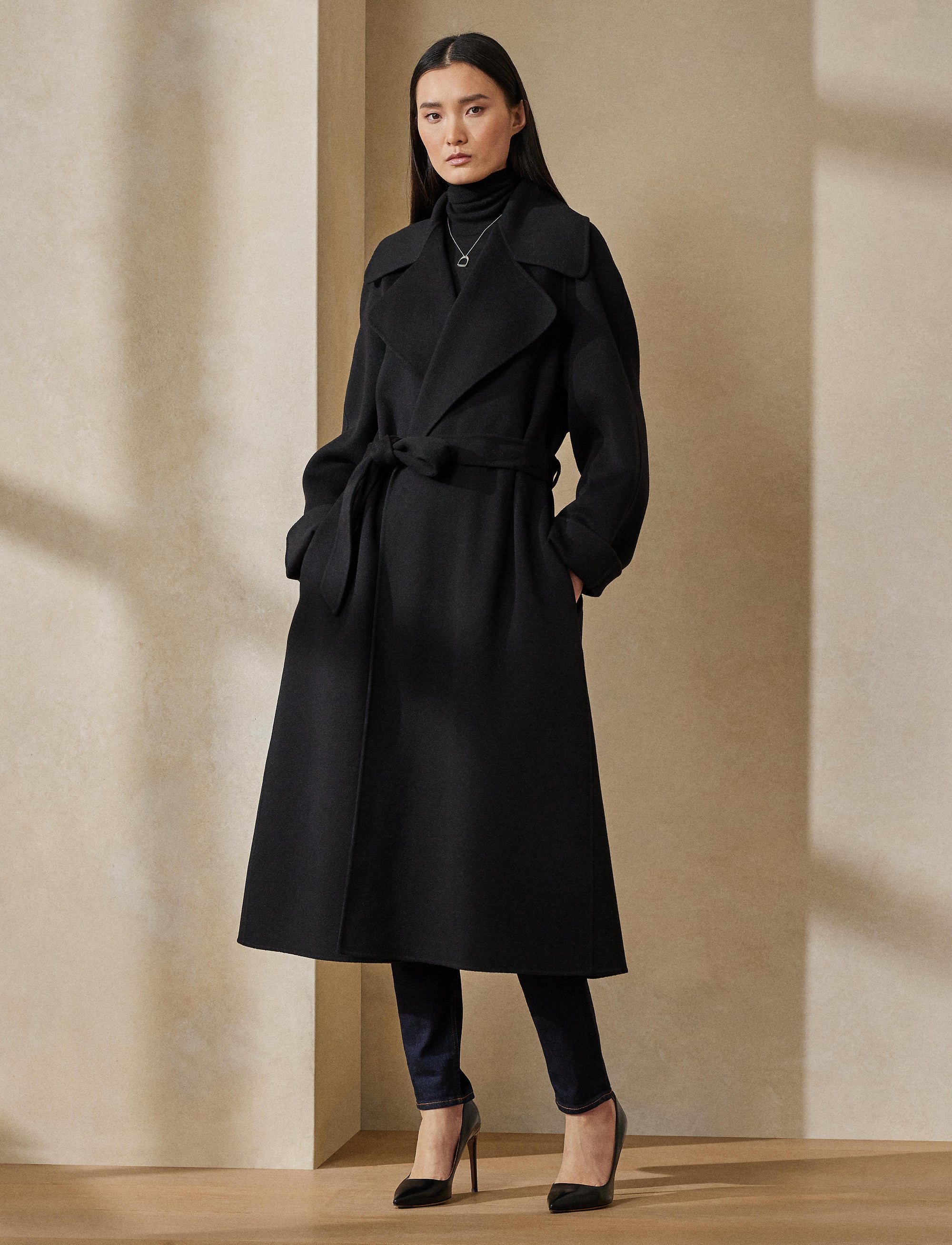 Manteau Leonarda en cachemire - Black