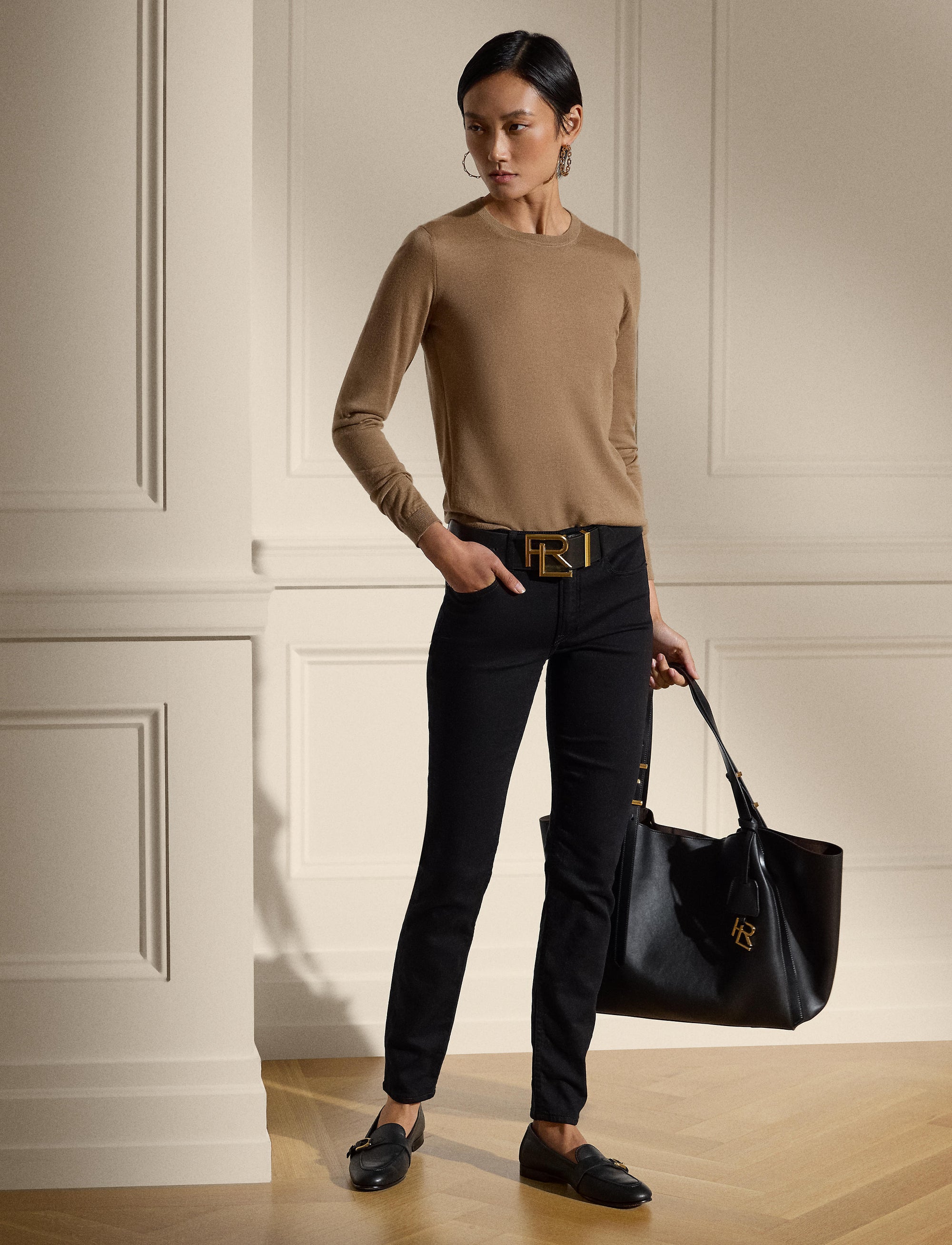 Pantalon skinny ajusté - Noir