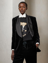 Veste de smoking Gregory en velours - Black