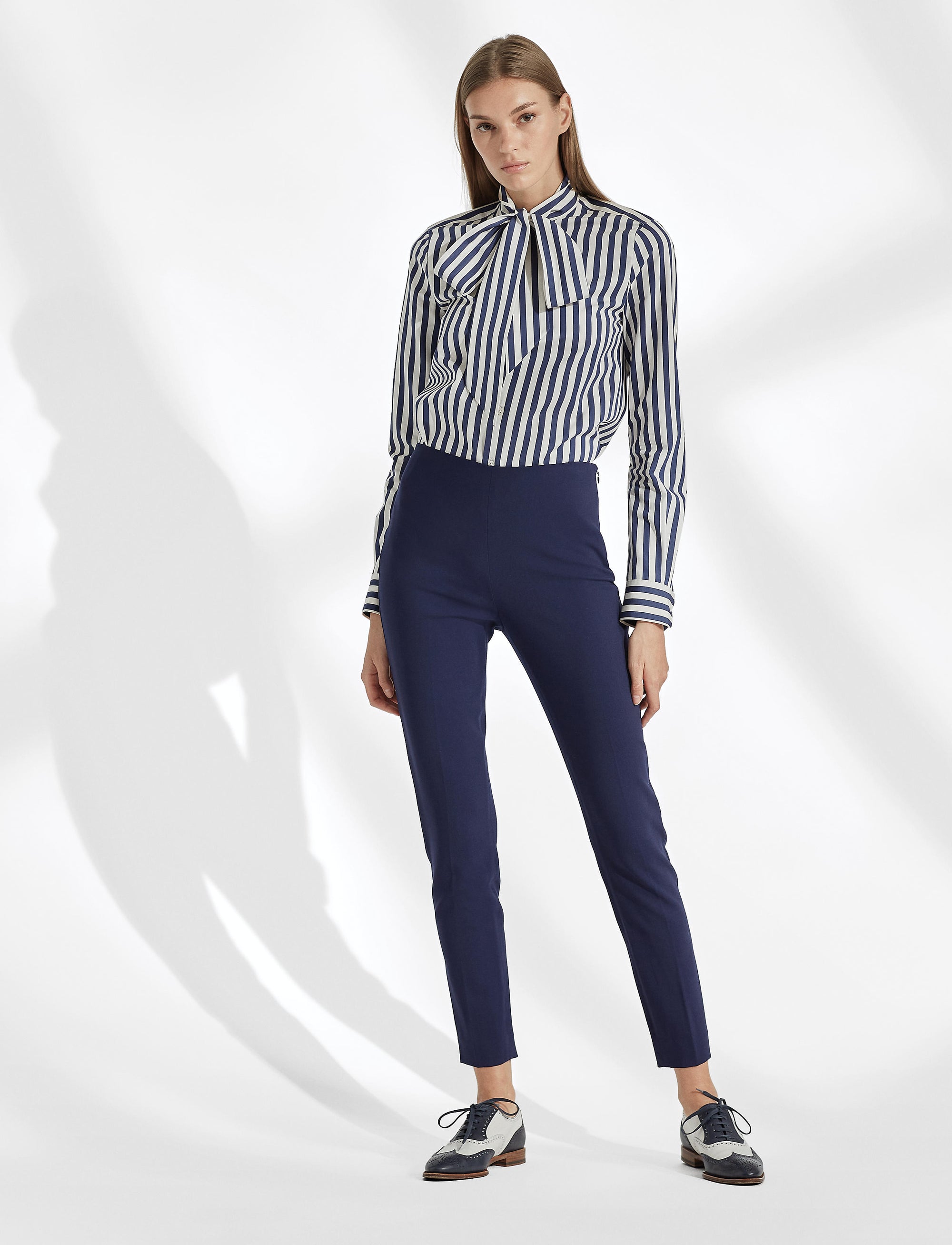 Pantacourt Annie en coton stretch - Lux Navy