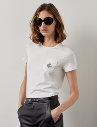 Short-sleeved T-shirt - White & Black