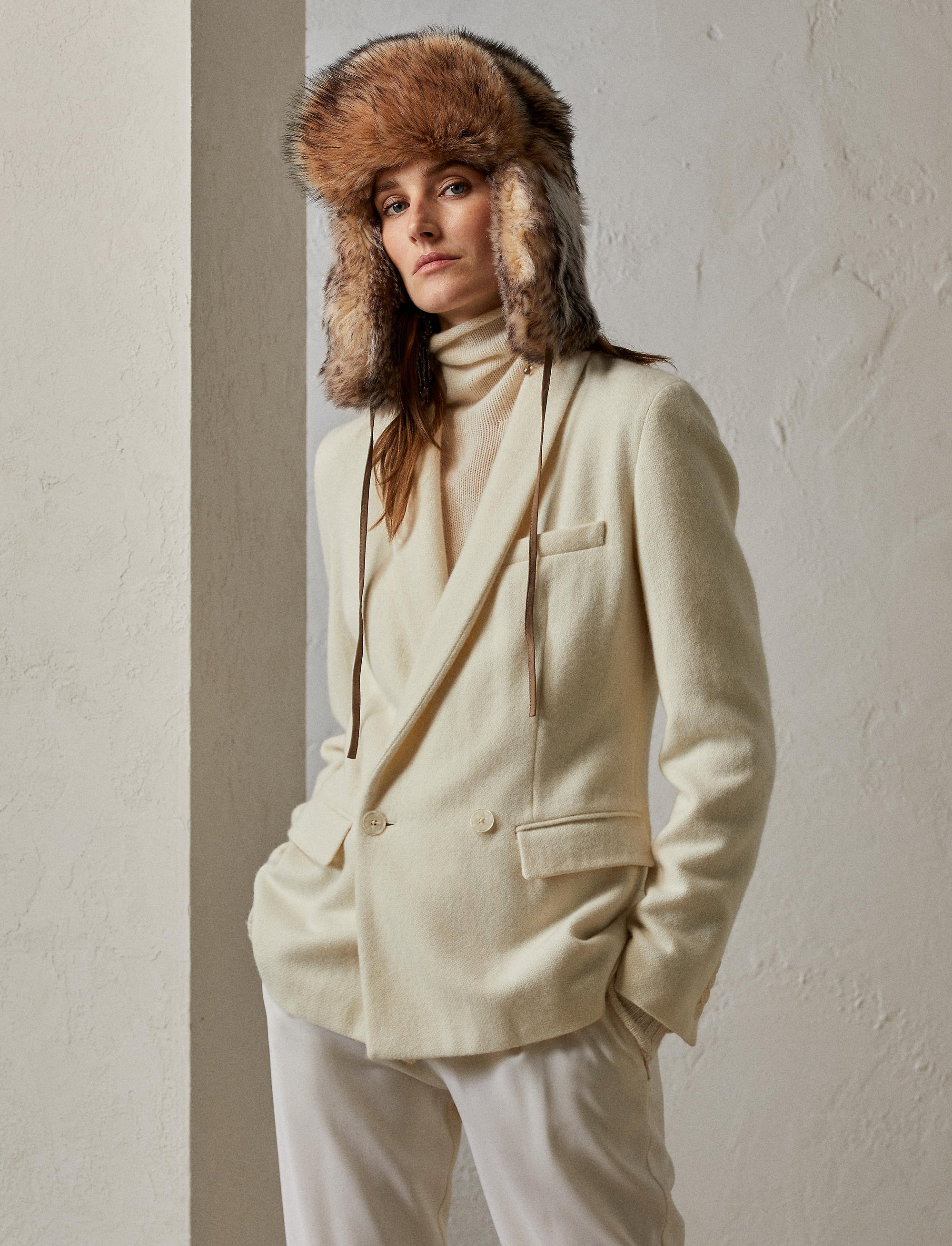 Veste Novina en laine - Cream
