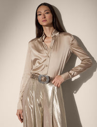 Chemise Cameron Straight Fit en soie - Mineral