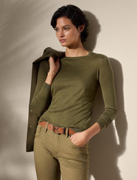 Pull col rond en cachemire - Moss