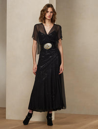 Robe Romaine en soie - Black