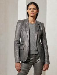 Veste Parker métallisée - Silver Chrome Foil