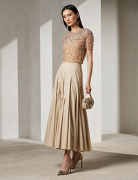 Aubrie skirt in cotton - Fawn